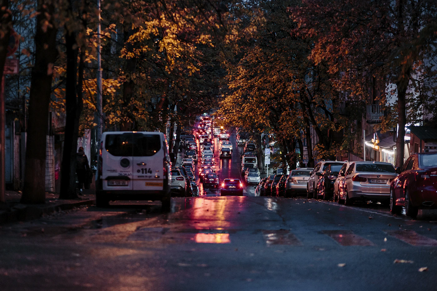 格鲁吉亚第比利斯夜间街道