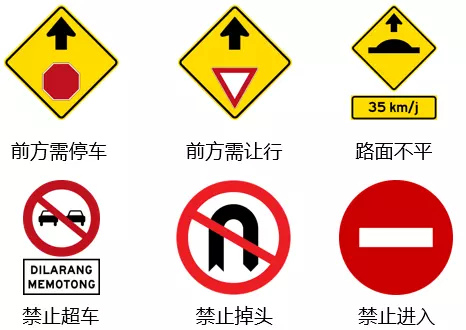 马来西亚:其他常见标志